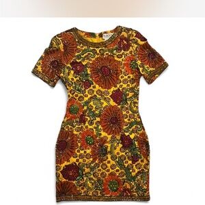 Oleg Cassini Vintage Beaded Mini Dress